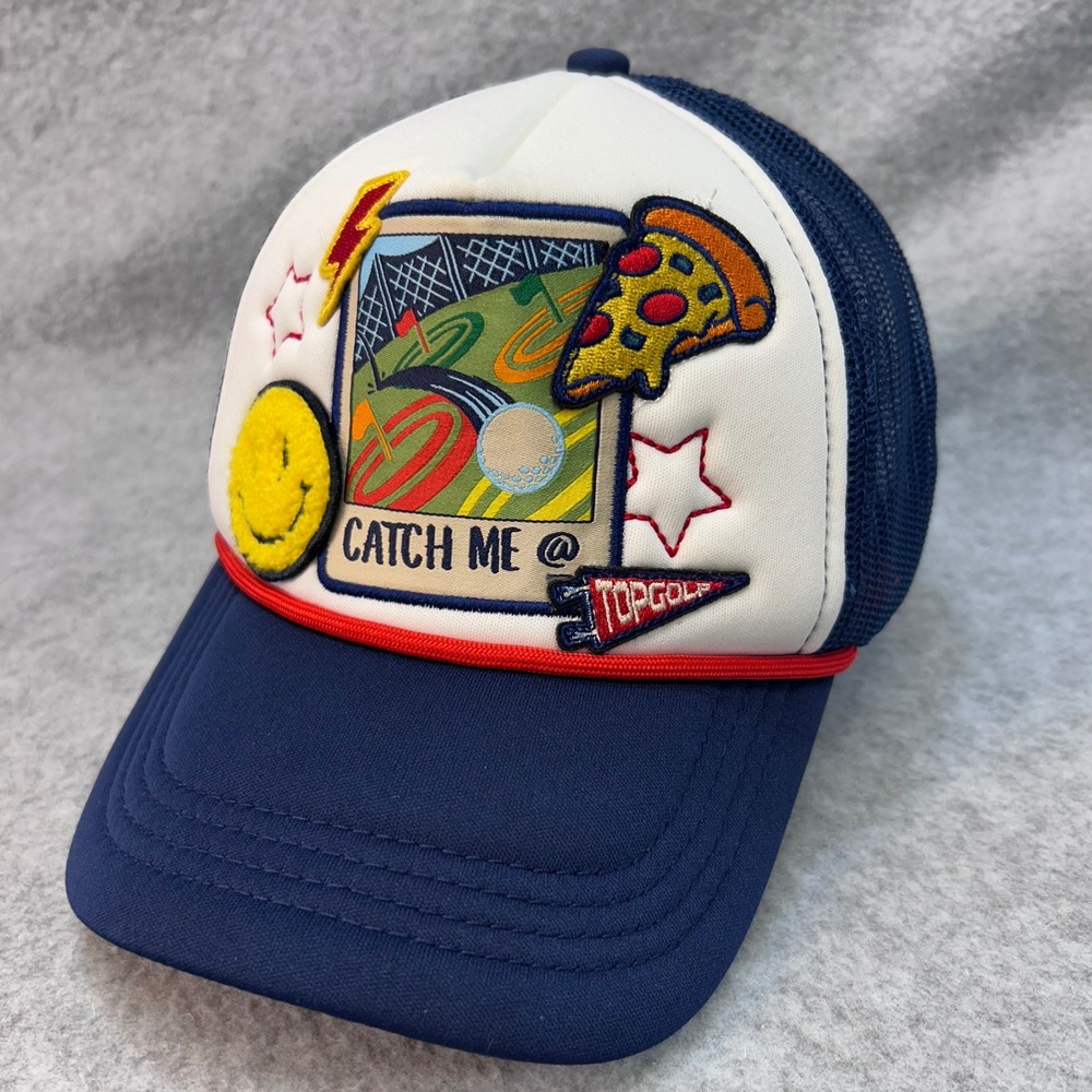 Catch Me @ Topgolf Youth Trucker Hat Snapback Mesh OSFM